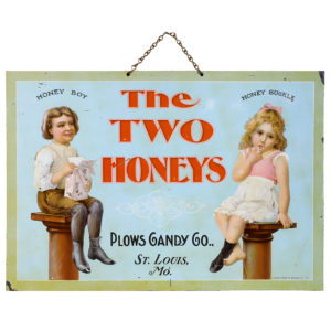 Lot 103). Two Honeys Candy Sign