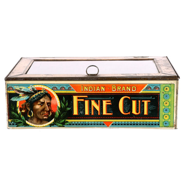 Lot 17). Indian Fine Cut Tobacco Tin