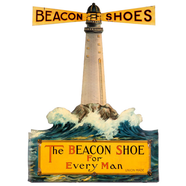 Lot 32). Beacon Shoes Die-Cut Sign