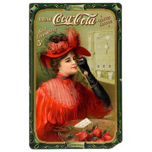 Lot 37). 1908 Coca-Cola Stand-up Sign