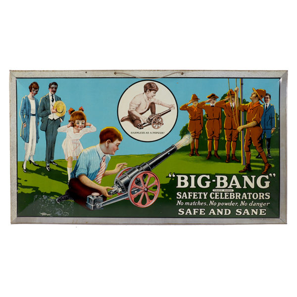 Lot 75). Big-Bang Toy Cannon Sign