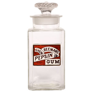 Lot 95). Beeman's Pepsin Gum Display Jar